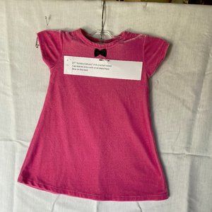 2T "Holiday Editions" Pink crushed velvet dress